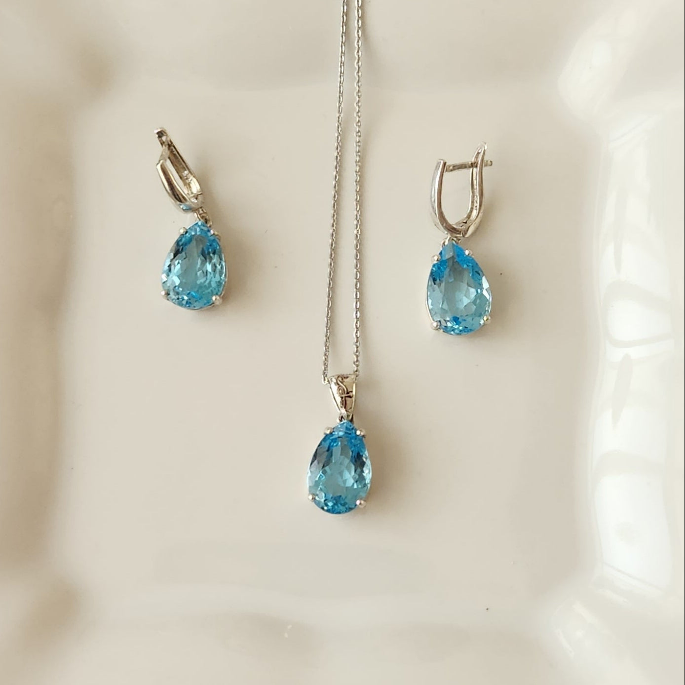 Elegant Blue Topaz Set