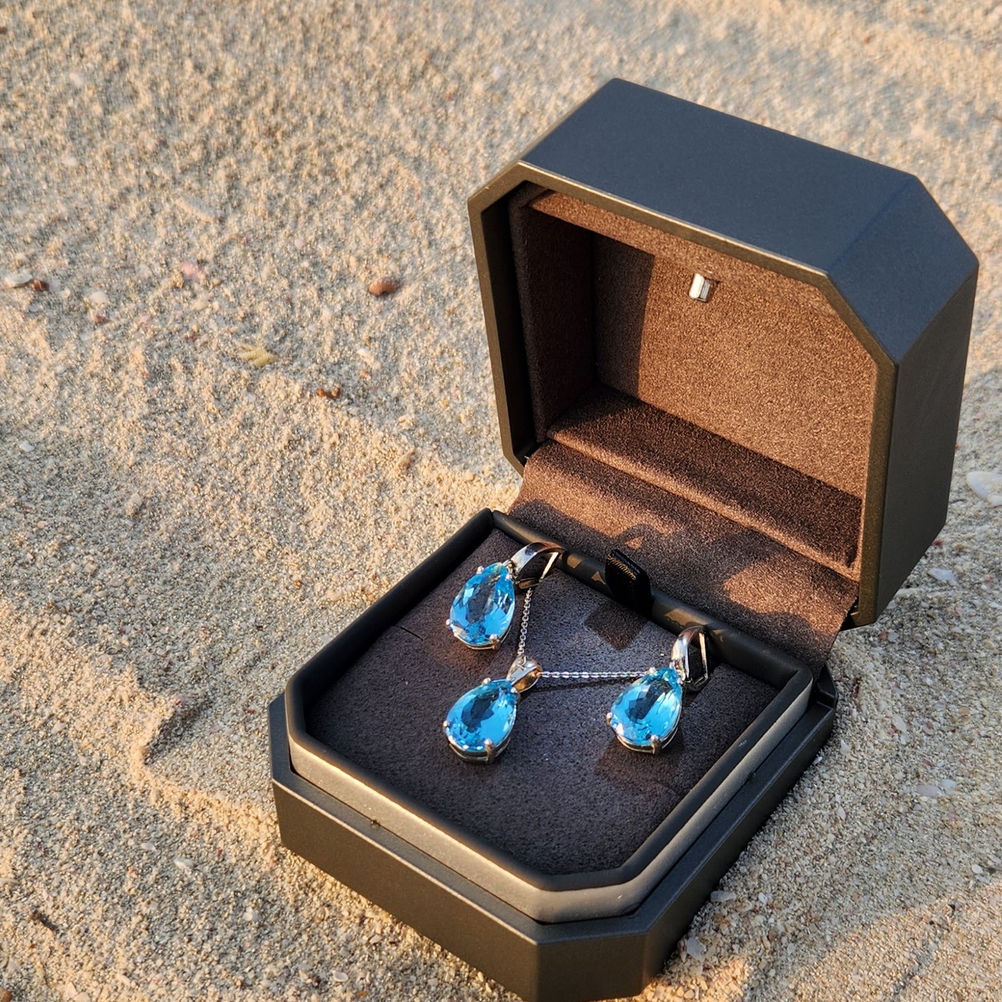 Elegant Blue Topaz Set